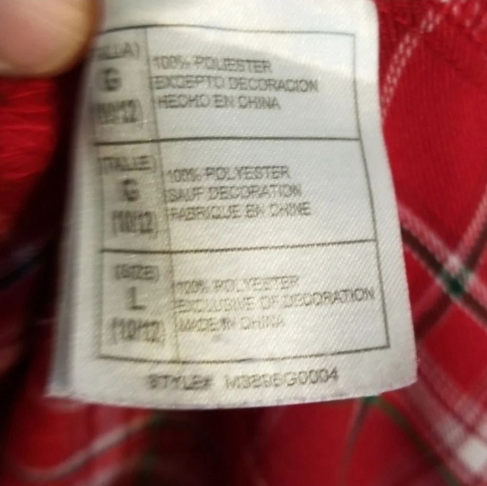 Disney Red Plaid Nightgown with Embroidered Detail - Picture 4 of 4
